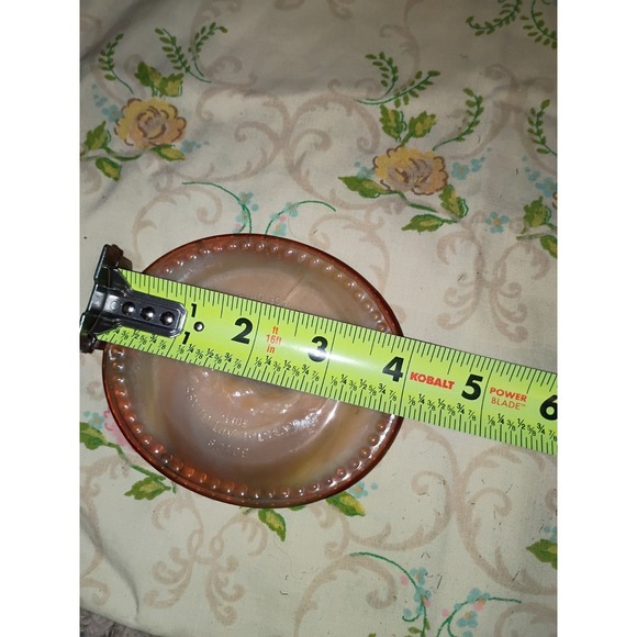 Boyd Honey Slag Crystal Art Glass Ohio 4 Inch Oval Plate - Picture 6 of 6